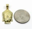 10k yellow gold small buddha face pendant