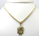 10k yellow gold small buddha face pendant