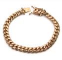 14k rose gold solid miami link bracelet 8.50 inches 8.40mm