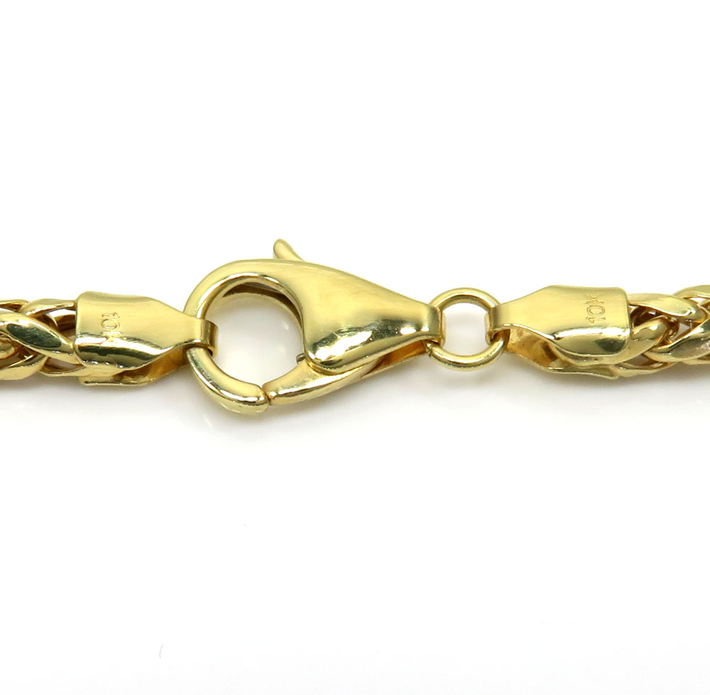 10k yellow gold hollow wheat chain 22