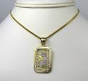 10k yellow gold small solid back gold bar pendant