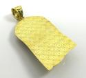10k yellow gold two tone small medium piece solid back pendant