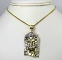10k yellow gold two tone small medium piece solid back pendant