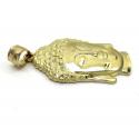 10k yellow gold medium buddha face pendant