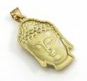 10k yellow gold medium buddha face pendant