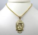 10k yellow gold medium buddha face pendant