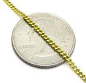 925 yellow sterling silver solid miami link chain 22-28