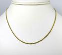 925 yellow sterling silver solid miami link chain 22-28
