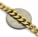 10k yellow gold reversible two tone miami chain 20-26