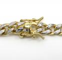 10k yellow gold reversible two tone miami chain 20-26