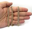 10k yellow gold reversible two tone miami chain 20-26