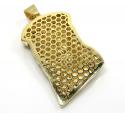 14k yellow gold blood crown diamond jesus piece pendant 7.00ct