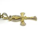 10k yellow gold diamond evil eye eagle ankh cross 0.92ct