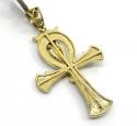 10k yellow gold diamond evil eye eagle ankh cross 0.92ct