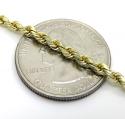 10k yellow gold solid diamond cut rope chain 18-26 inch 2.50mm