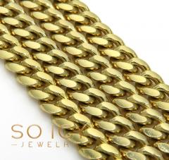 10k yellow gold  solid miami chain 16-26 inch 3.3mm