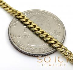 10k yellow gold  solid miami chain 16-26 inch 3.3mm