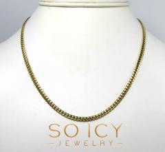 10k yellow gold  solid miami chain 16-26 inch 3.3mm