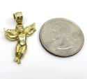 10k yellow gold mini angel pendant