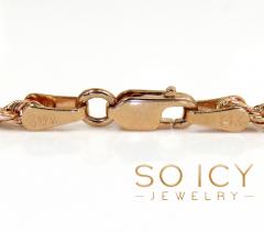 14k yellow white or rose gold skinny diamond cut rope chain 16-30 inch 2mm