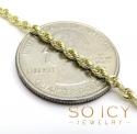 14k yellow white or rose gold solid diamond cut rope chain 16-24 inch 2.5mm