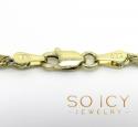 14k yellow white or rose gold solid diamond cut rope chain 16-24 inch 2.5mm