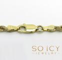 14k yellow gold solid diamond cut rope chain 16-26 inch 2.70mm