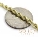 14k yellow gold solid diamond cut rope chain 18-26 inch 3.5mm