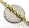 14k yellow gold solid diamond cut rope chain 18-30 inch 4mm