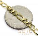 14k yellow gold solid figaro link chain 22 inch 4.50mm 