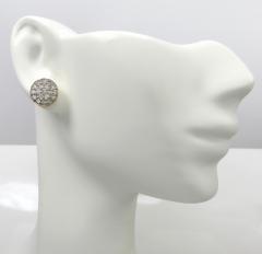 14k yellow white or rose gold diamond snow cap 9.7mm earrings 1.00ct
