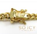 14k yellow gold solid miami link chain 22-24 inch 4mm