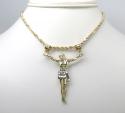 10k two tone gold large jesus pendant 
