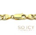 10k yellow gold hollow cuban bracelet 8.50
