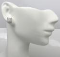 10k white gold diamond 7.50mm cube earrings 0.35ct