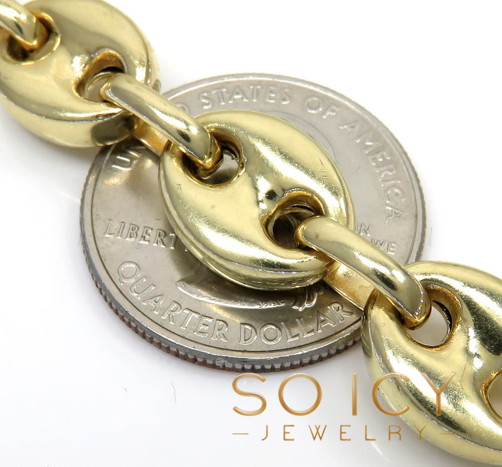 14k yellow gold large gucci link chain 26 inch 11mm 