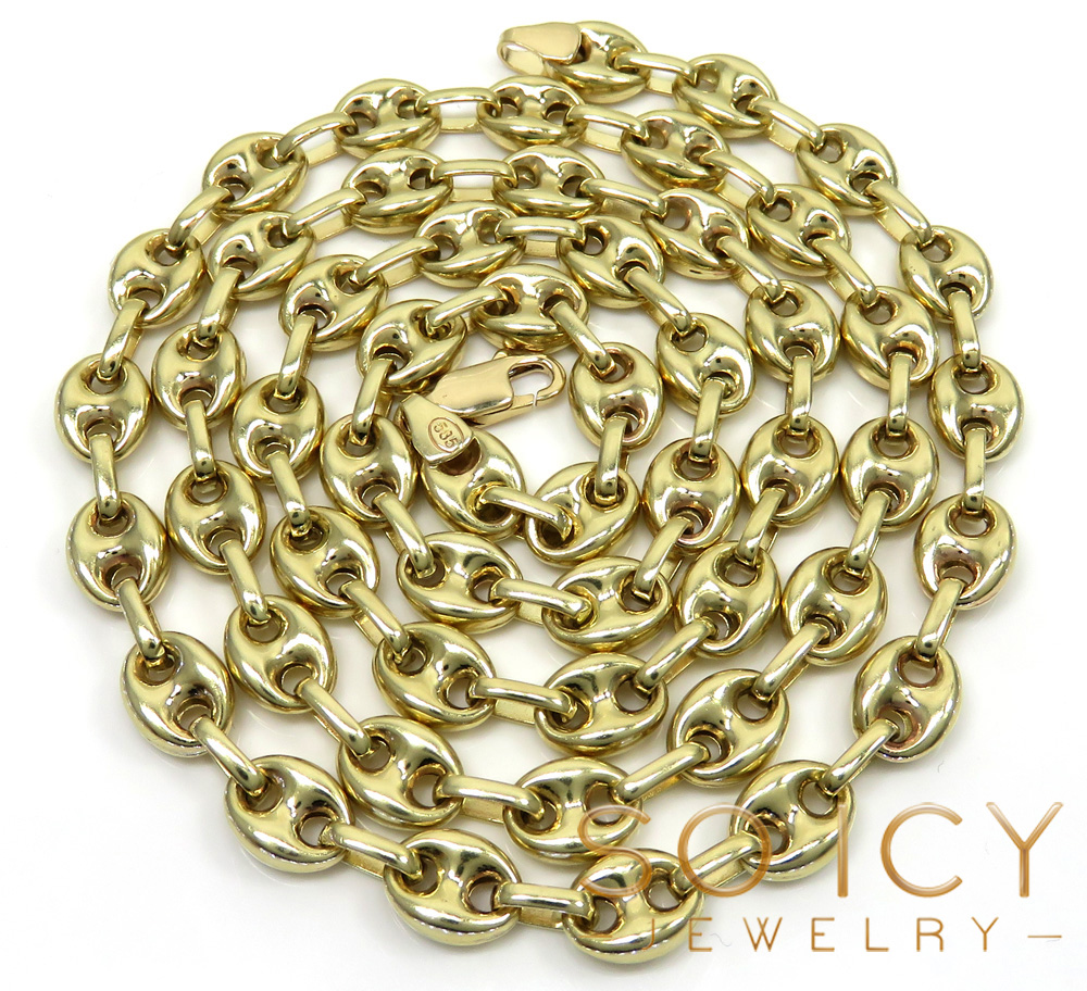 14k yellow gold gucci solid link chain 22-26 inch 7mm  - Image 2