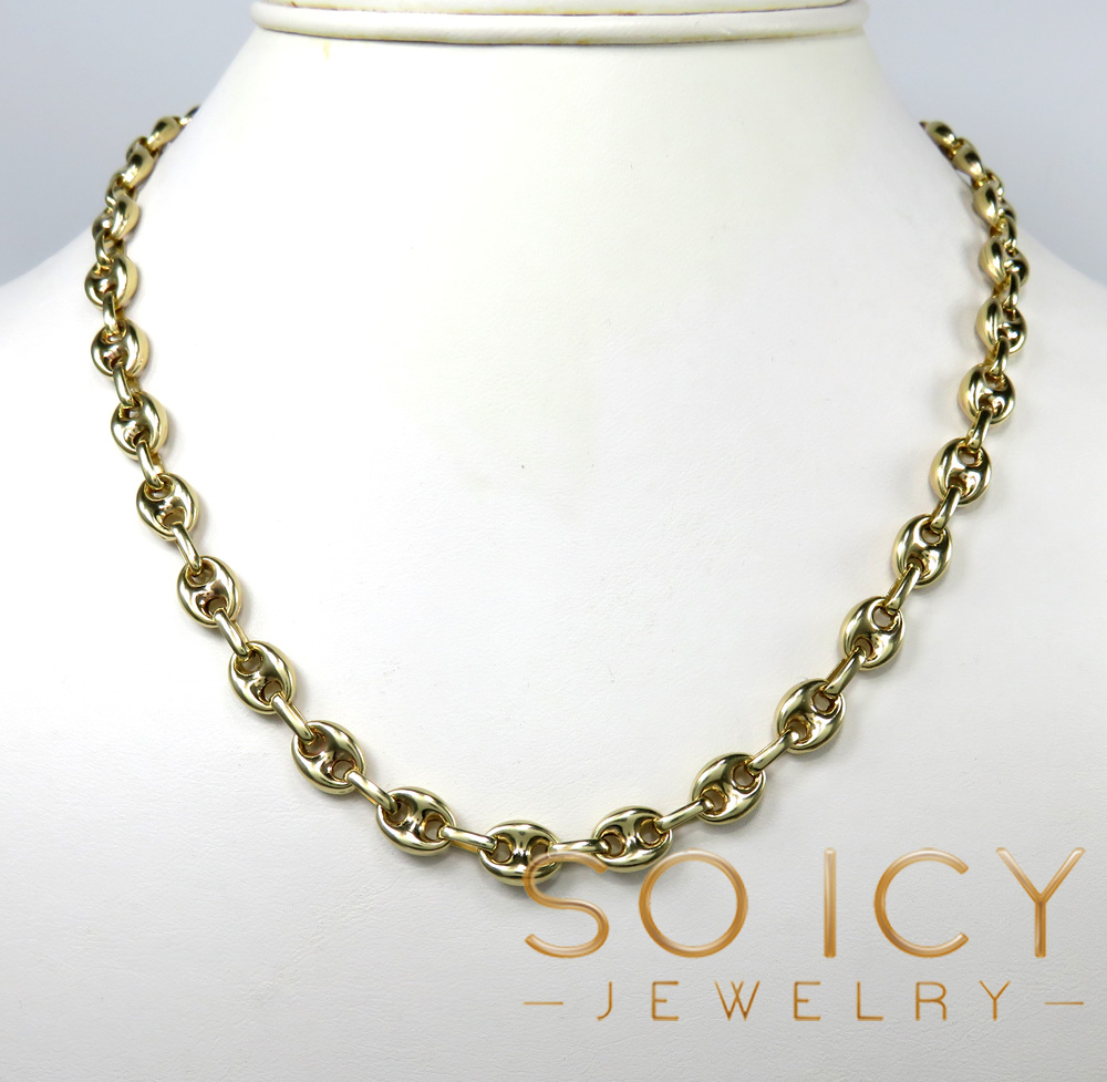 14k yellow gold gucci solid link chain 22-26 inch 7mm  - Image 6