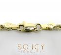 14k yellow gold skinny smooth hollow rope chain 16-26 inch 2mm