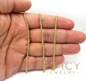 14k yellow gold skinny smooth hollow rope chain 16-26 inch 2mm