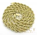 14k yellow gold hollow smooth rope chain 16-26 inch 3.50mm
