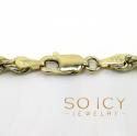 14k yellow gold hollow smooth rope chain 16-26 inch 3.50mm