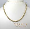 14k yellow gold hollow smooth rope chain 18-28 inch 5mm
