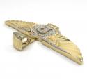 14k yellow gold diamond flying b wing pendant 0.61ct
