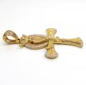 10k two tone solid gold evil eye eagle ankh cross 