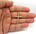 14k yellow gold 26 diamond prong cross 1.10ct