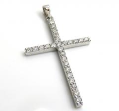 14k yellow gold 26 diamond prong cross 1.10ct