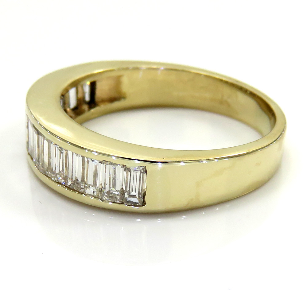 Buy 14k Yellow Gold Baguette Wedding Band Ring 1.00ct