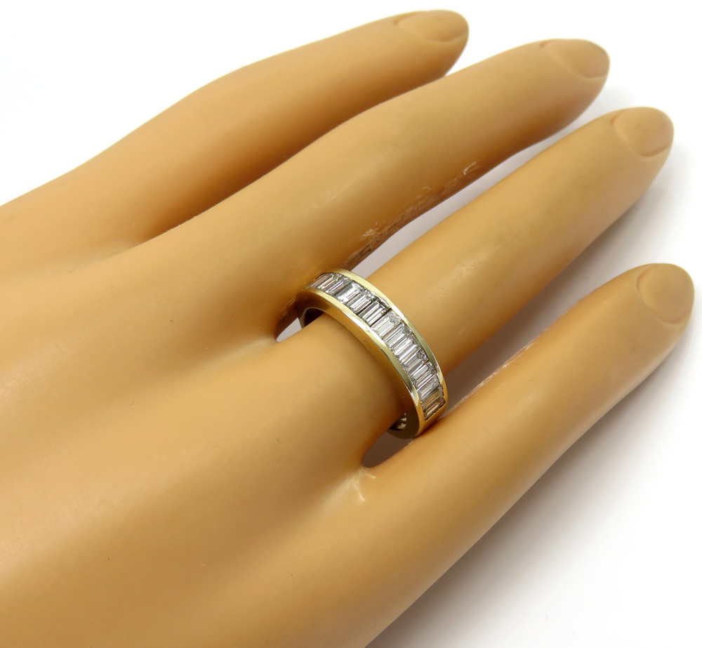 Buy 14k Yellow Gold Baguette Wedding Band Ring 1.00ct