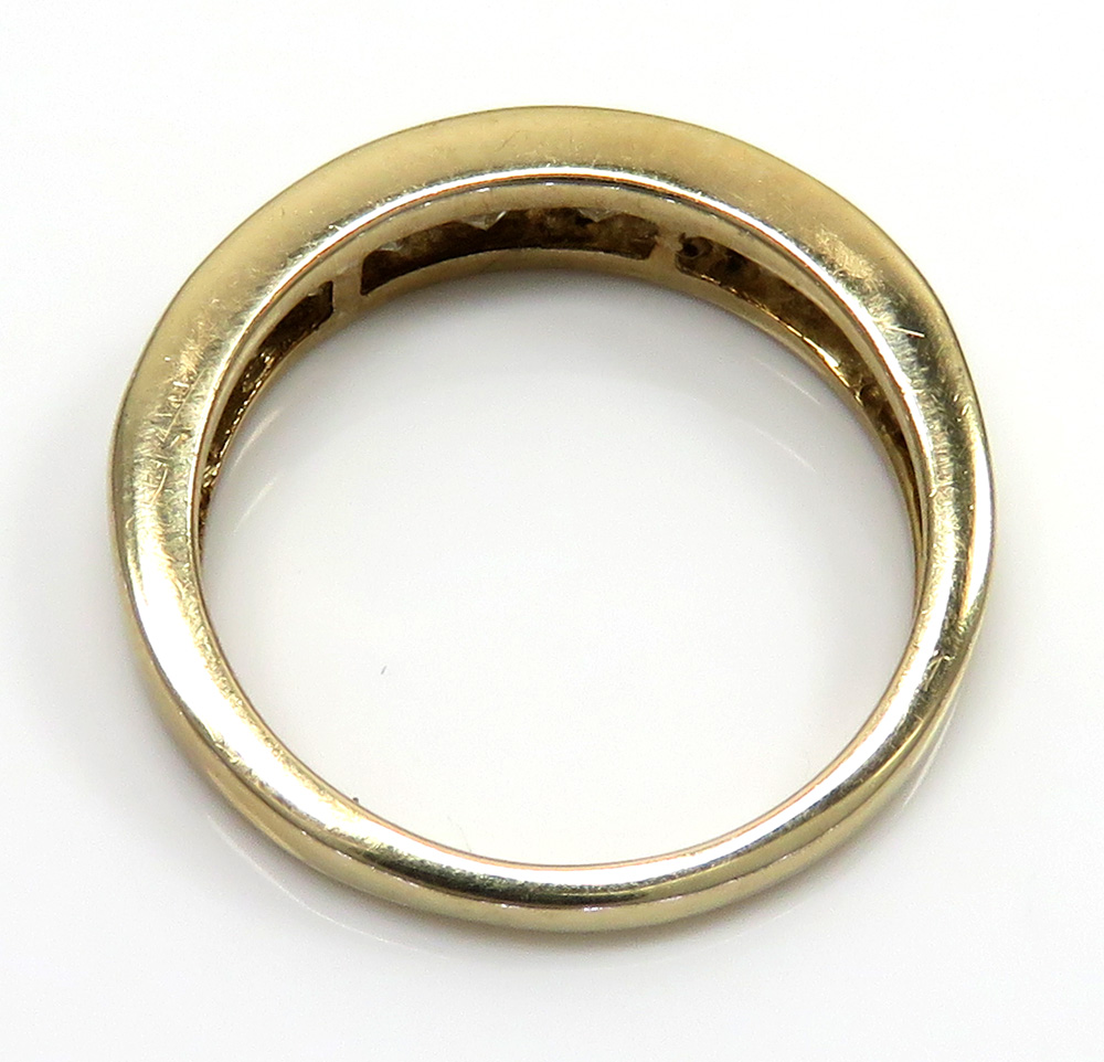 10k yellow gold princess diamond wedding band ring 1.00ct